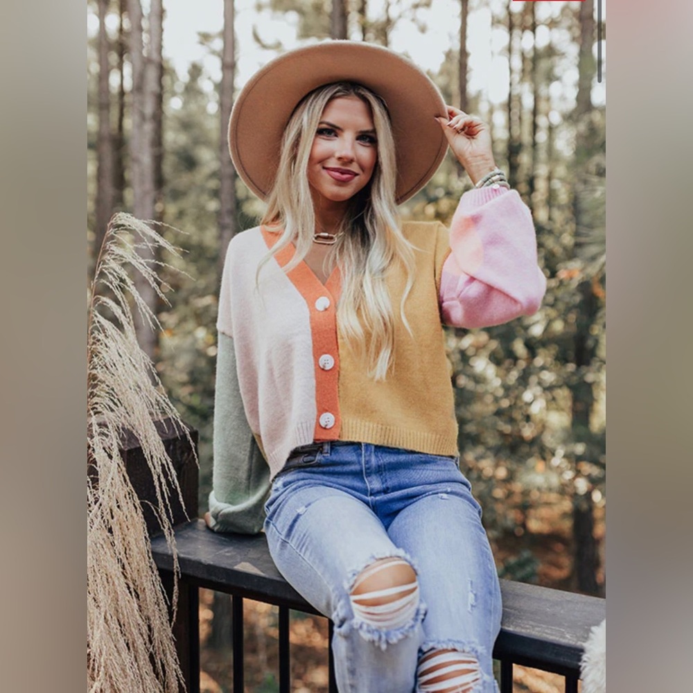 Bibi Color Block Cardigan